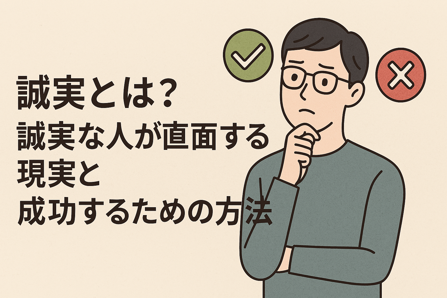 誠実とは?誠実な人が直面する現実と成功するための方法|人生最適化ロードマップ